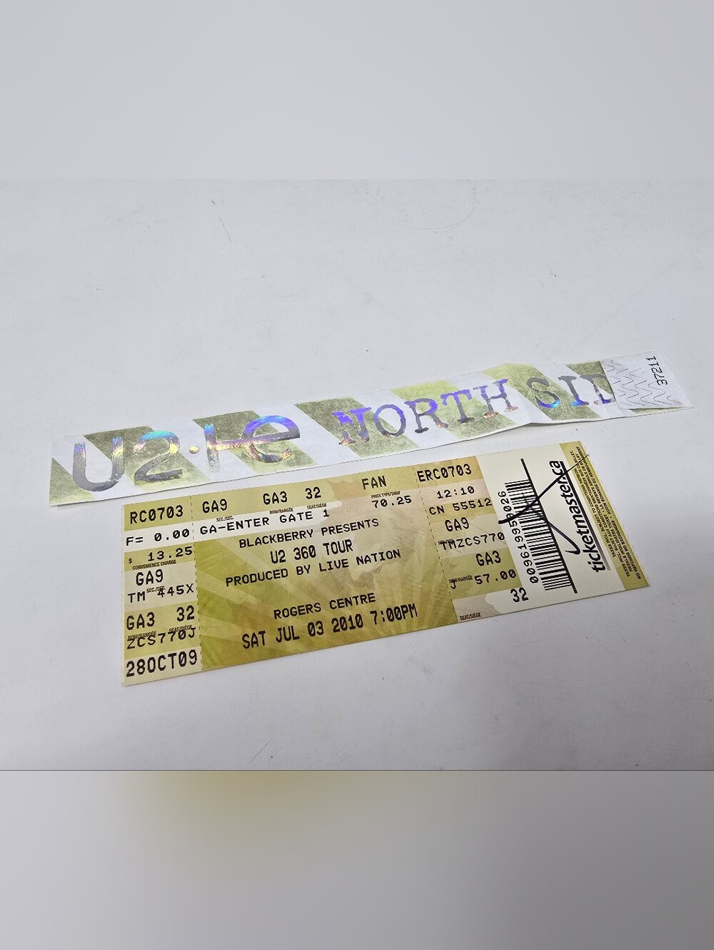 U2 Concert Stub Vintage Y2K Toronto Ticket + Wristband 2005 Vertigo Tour